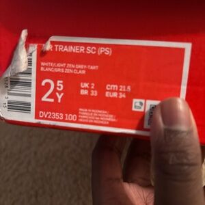 Nike Air Trainer SC Kids' Sneakers - White and Gray